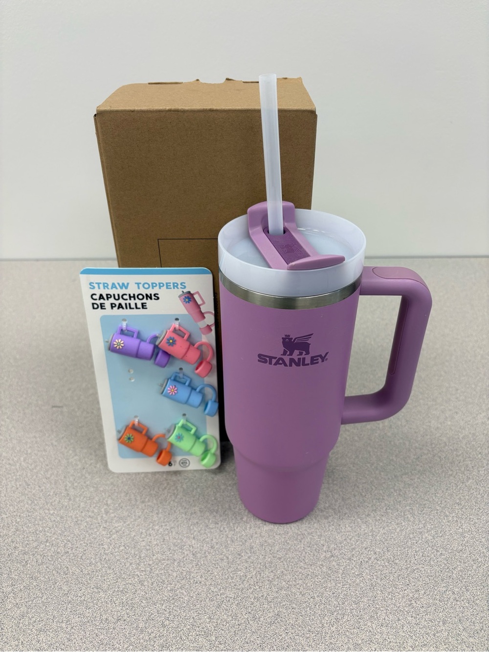 STANLEY Quencher H2.0 Purple Tumbler with Handle and Straw 30 oz | Flowstate .
